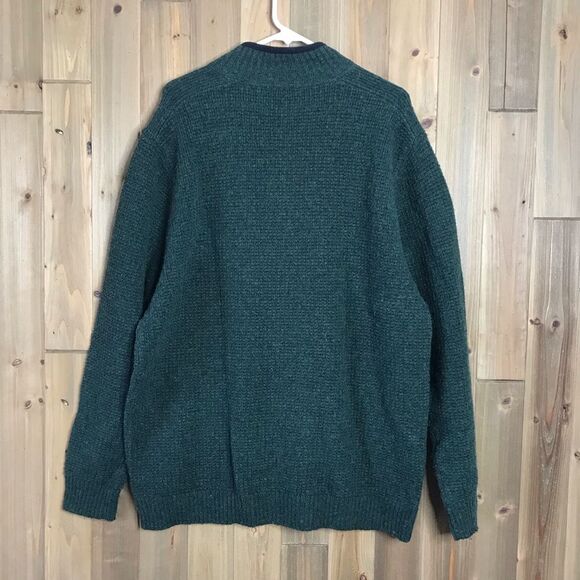Pendleton Mens Green 100% Shetland Wool Full Zip Sweater Size XL - Picture 6 of 16